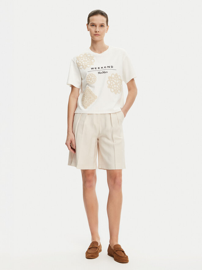 Weekend Max Mara Weekend Max Mara T-Shirt Lecco 2515941052 Weiß Boxy Fit