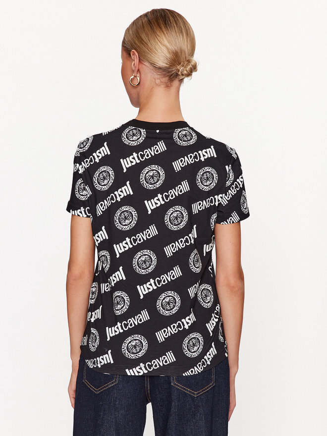 Just Cavalli Just Cavalli T-Shirt 75PAH610 Schwarz Regular Fit