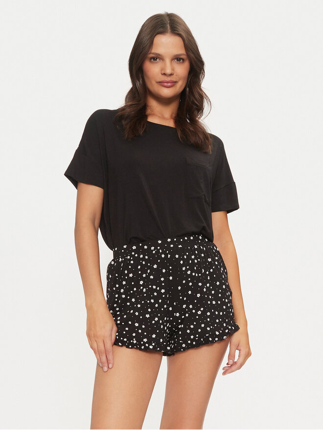 Hunkemöller Hunkemöller Pyjama 206603 Schwarz Regular Fit