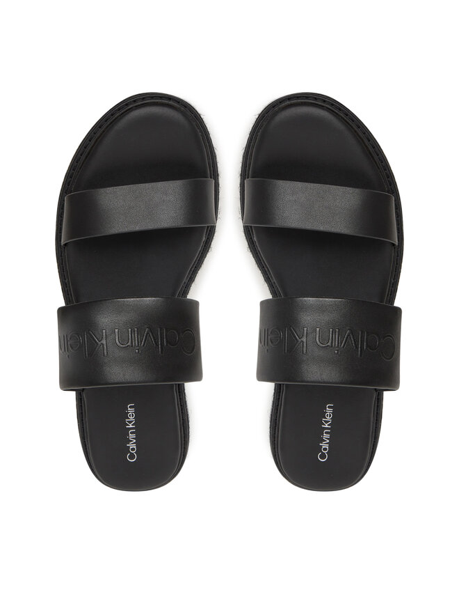 Calvin Klein Еспадрили Calvin Klein Flatform Wedge Slide - He HW0HW02374 Черен