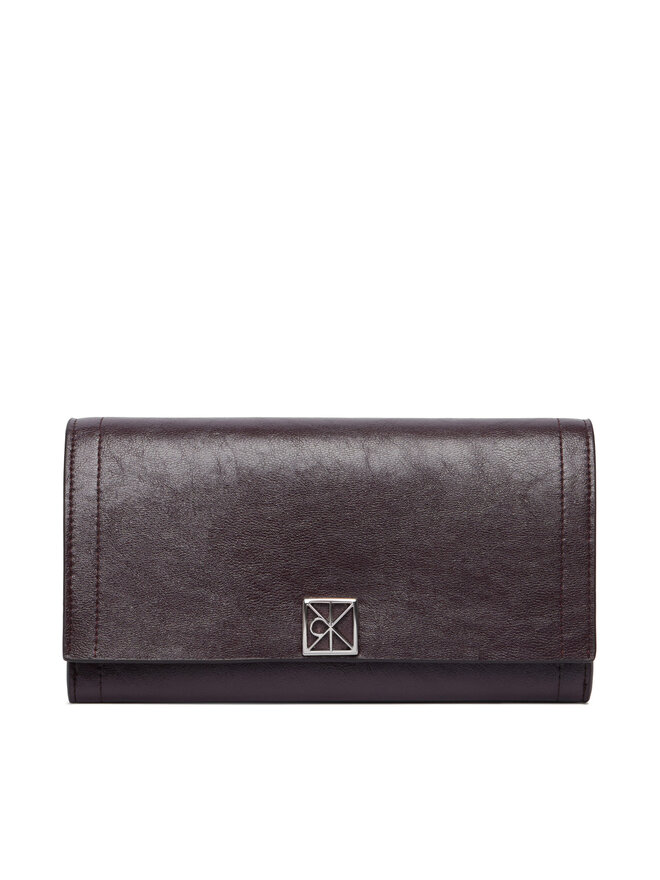 Calvin Klein Geldbörse Calvin Klein Emblem Hw Long Bifold LV04F1316G Braun