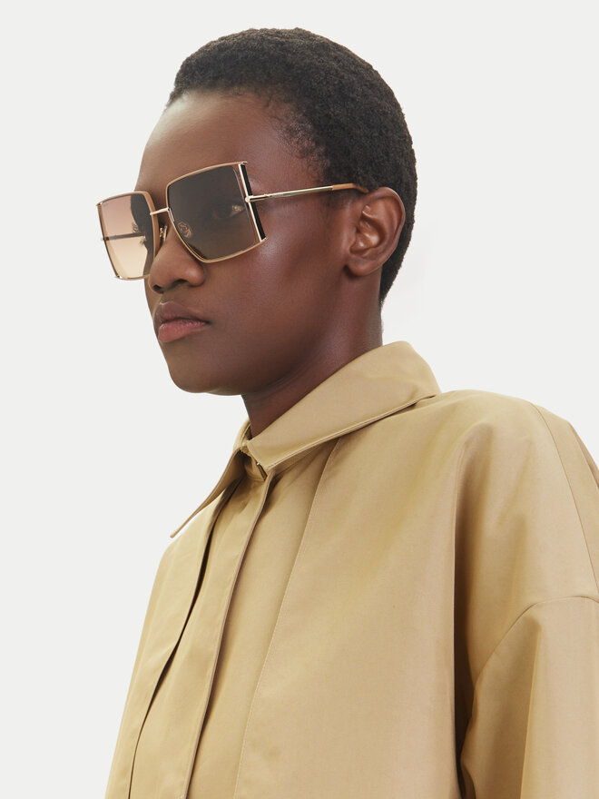 Max Mara Sončna očala Max Mara MM0120 47F Rjava