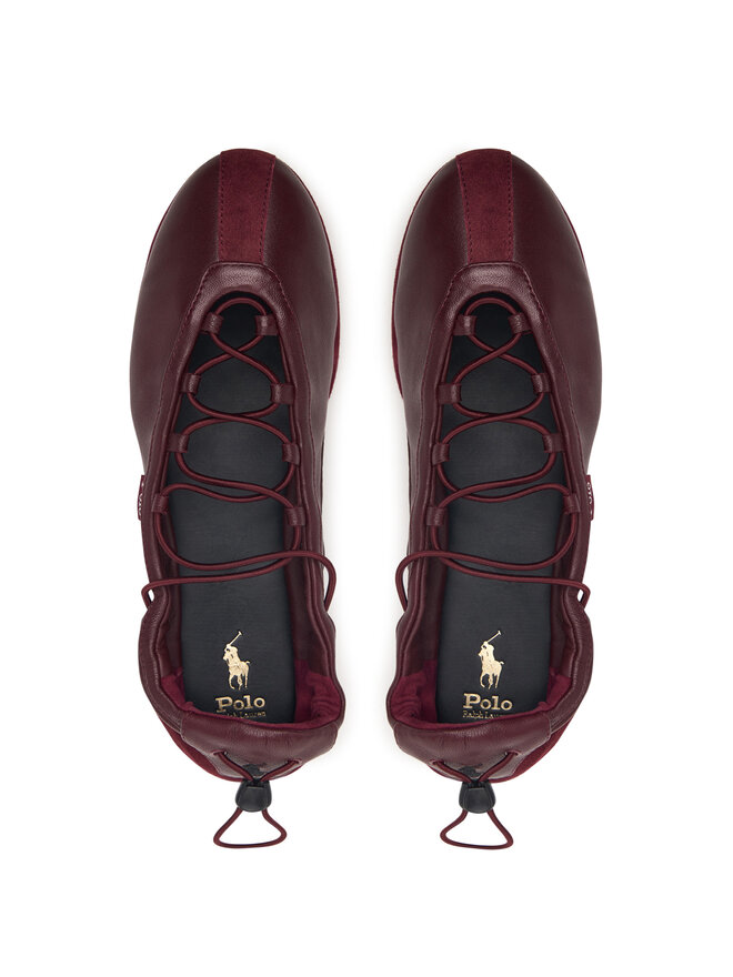 Polo Ralph Lauren Балетки Polo Ralph Lauren Ballerina Sneaker 804P08221003 Бордовий