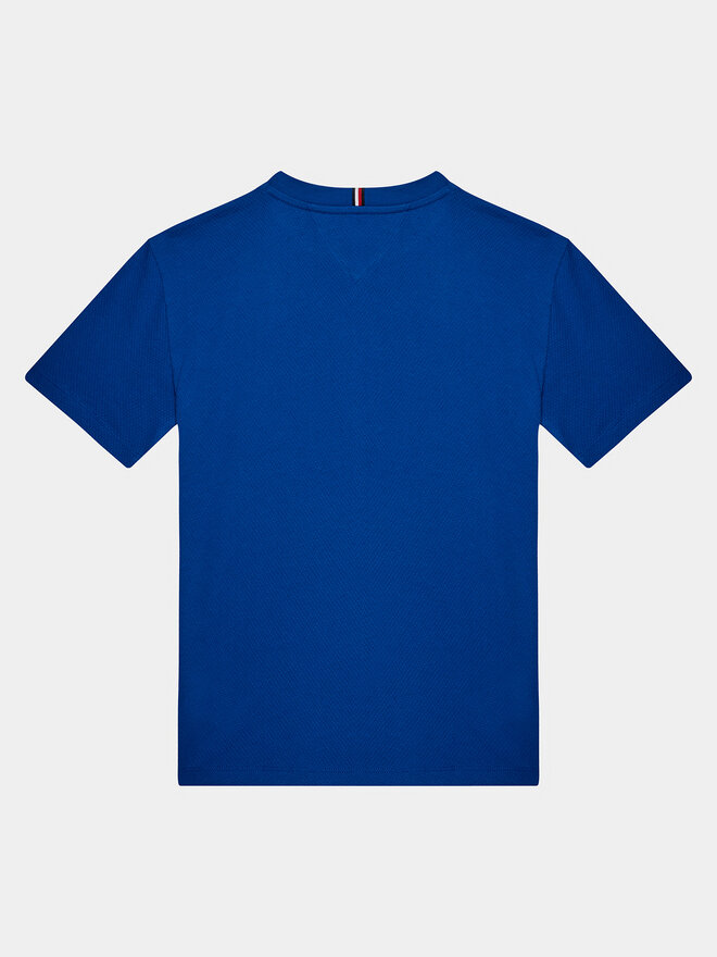 Tommy Hilfiger Tommy Hilfiger Marškinėliai Mesh Varsity Tee S/S KB0KB08683 Mėlyna Regular Fit