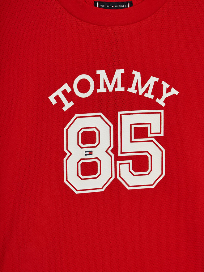 Tommy Hilfiger Tommy Hilfiger Camiseta Mesh Varsity Tee S/S KB0KB08683 Rojo Regular Fit