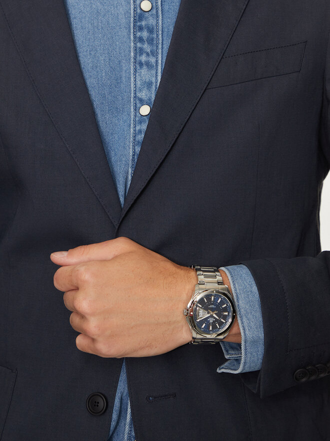Casio Zegarek Casio Edifice EF-129D-2AVEF Srebrny
