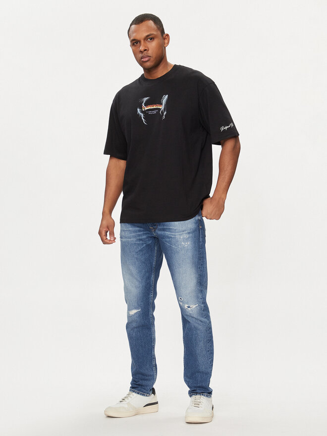 Redefined Rebel Redefined Rebel T-Shirt Pedro 221166 Μαύρο Regular Fit