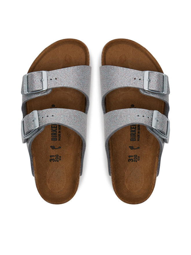 Birkenstock Klapki Birkenstock Arizona Kids 1029468 S Srebrny