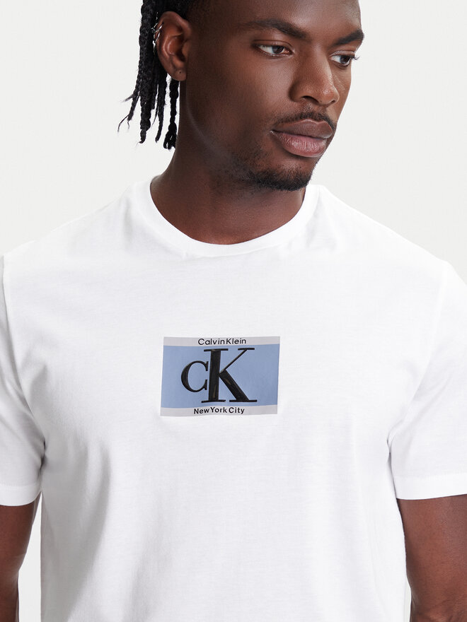 Calvin Klein Calvin Klein Camiseta Box Tape Graphic LV04RC854G Blanco Regular Fit