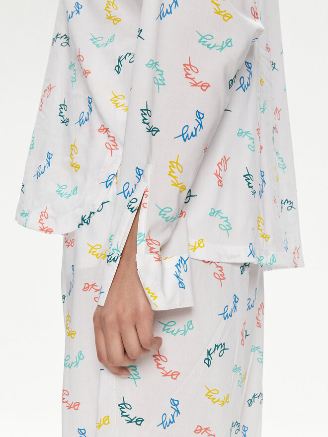 DKNY DKNY Pyjama YI90008 Weiß Regular Fit