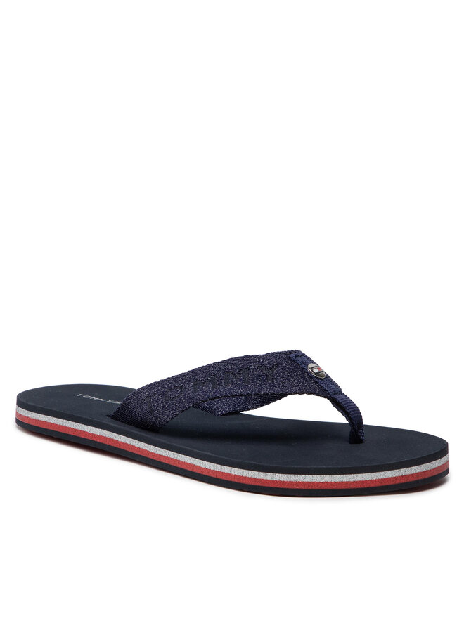 Tommy Hilfiger Japanke Tommy Hilfiger Th Glitter Wrab Beach Sandal FW0FW06423 Tamnoplava