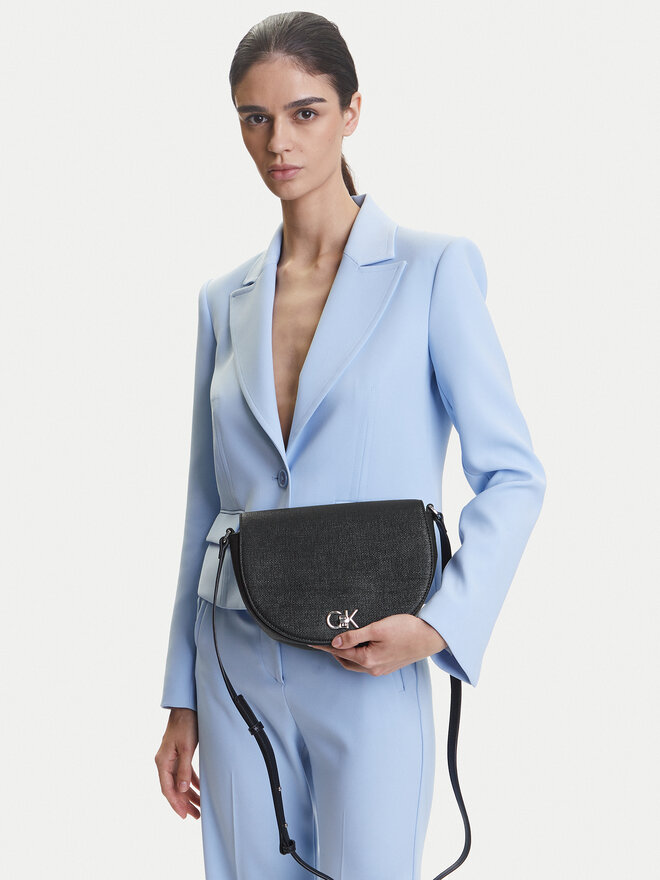 Calvin Klein Τσάντα Calvin Klein Ck Hw Crossbody Saddle Bag_Tex K60K613233 Μαύρο
