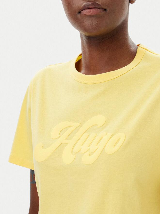 HUGO HUGO Футболка Damacia_4 50539101 Жовтий Regular Fit