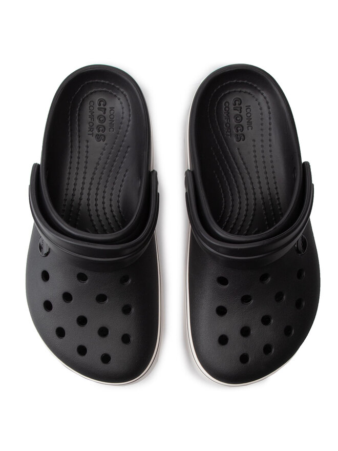 Pantoletten Crocs Crocband Platform Clog 205434 Schwarz eschuhe