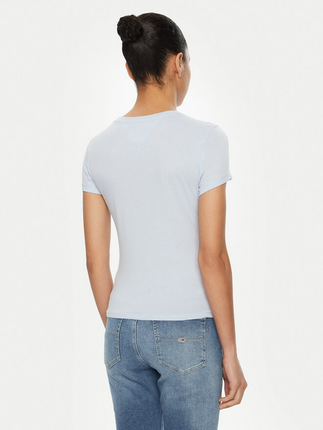 Tommy Jeans Tommy Jeans Camiseta Linear DW0DW18398 Celeste Slim Fit