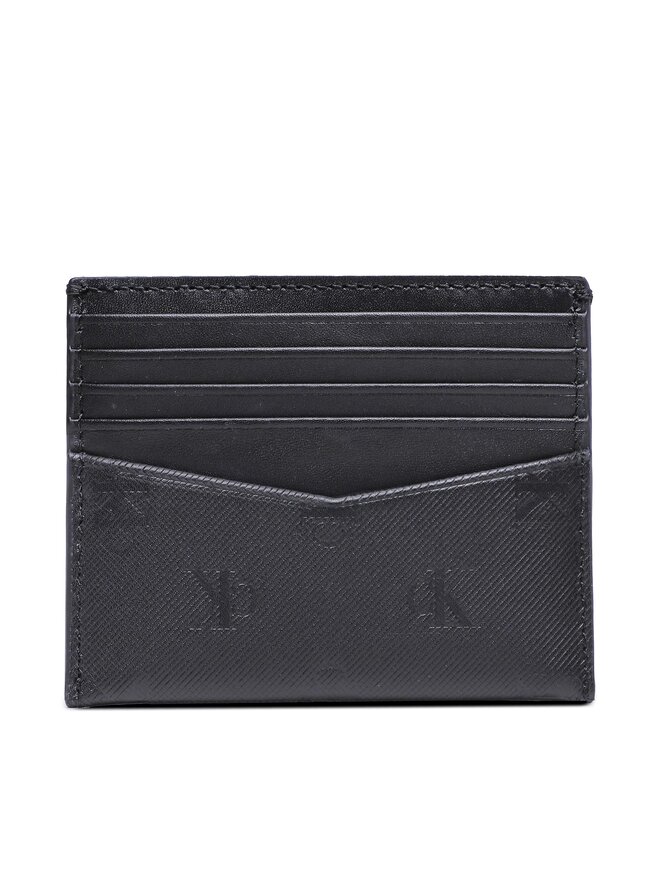 Calvin Klein Jeans Kreditkartenetui Calvin Klein Jeans Monogram Soft Cardcase 10Cc Aop K50K510434 Schwarz