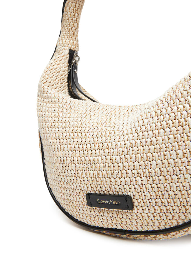 Calvin Klein Сумка Calvin Klein Pinched Raffia Medium Shoulder B LV04F3079G Бежевий