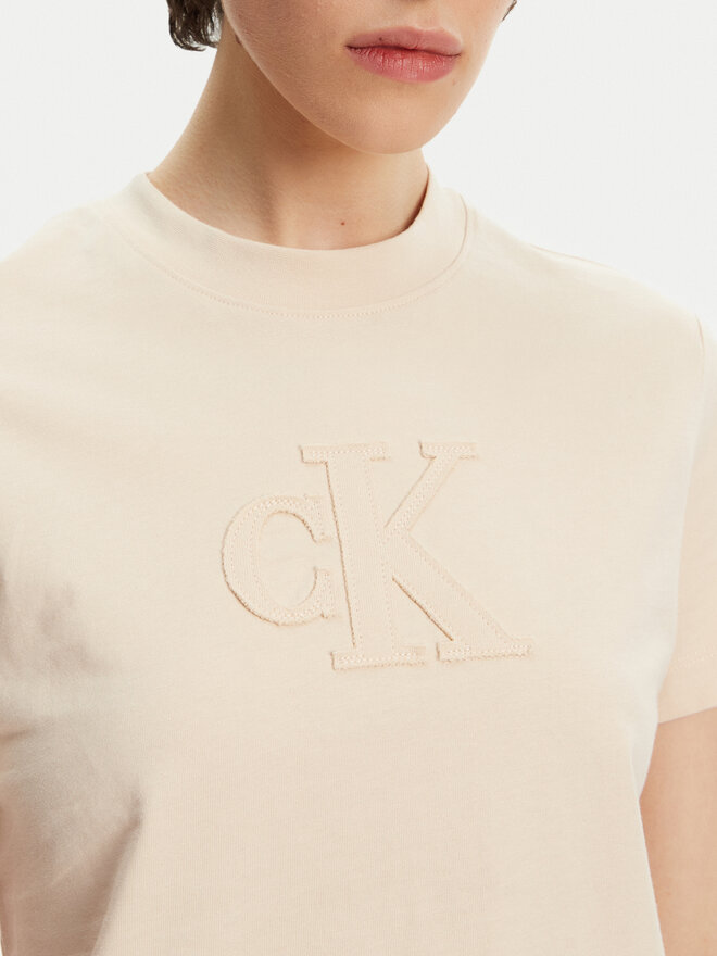 Calvin Klein Jeans Calvin Klein Jeans Camiseta J20J225256 Beis Regular Fit