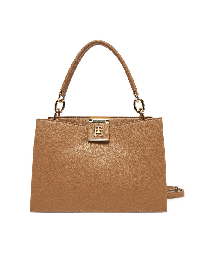 Tommy Hilfiger Ročna torba Tommy Hilfiger Th Her Mini Tote AW0AW17190 Rjava