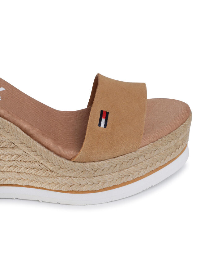 Tommy Jeans Espadrilky Tommy Jeans Natural Suede Wedge EN0EN00911 Hnedá