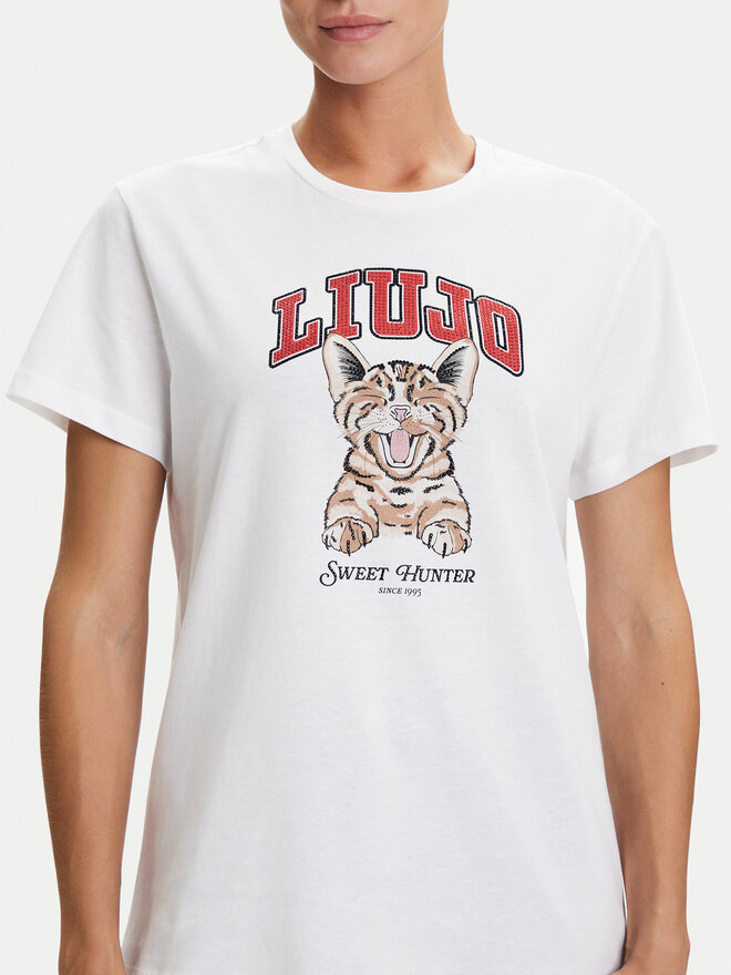 Liu Jo Liu Jo Camiseta UF5271 JS923 Blanco Regular Fit