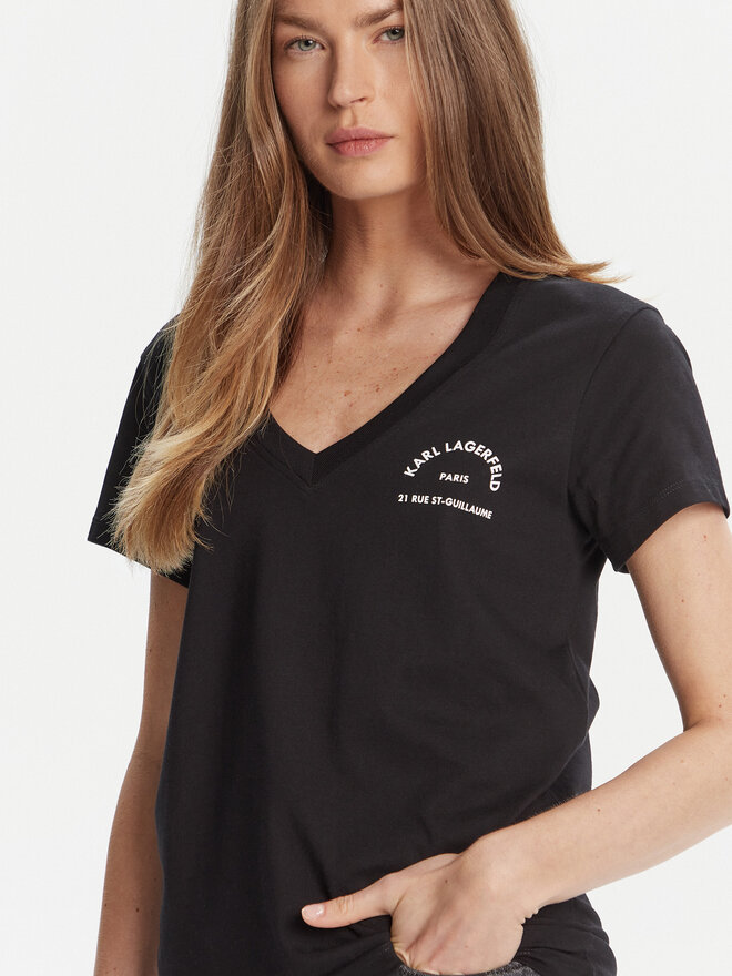 KARL LAGERFELD KARL LAGERFELD Camiseta A3W17104 Negro Regular Fit