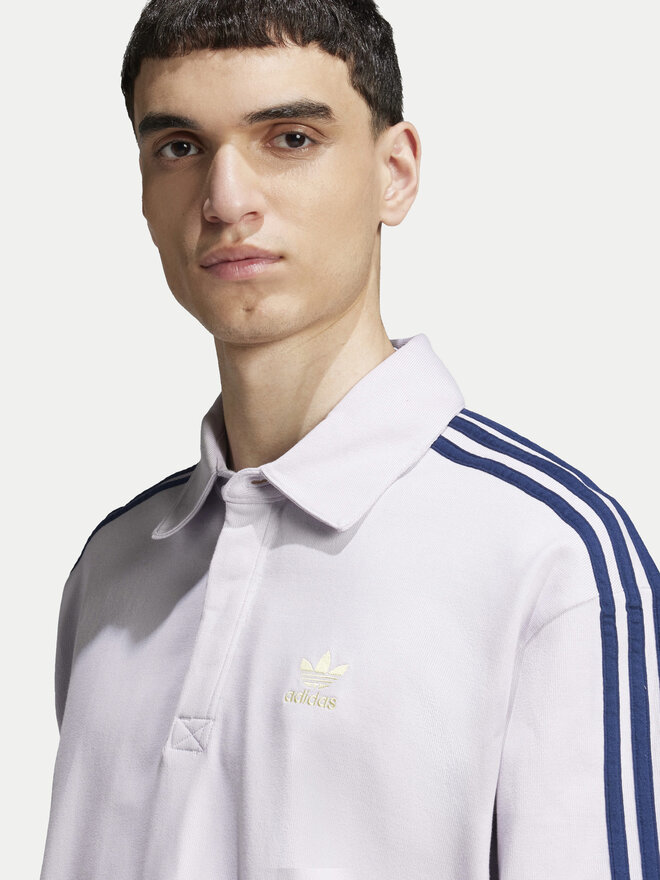 adidas adidas Polo marškinėliai adicolor Rugby JC9916 Violetinė Regular Fit