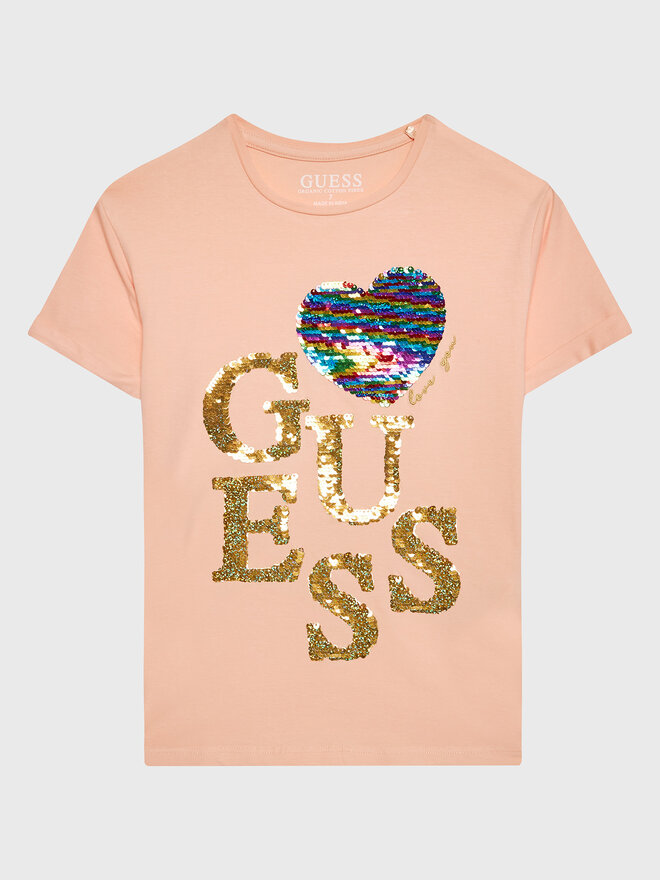 Guess Guess Majica J3GI04 K6YW1 Oranžna Regular Fit