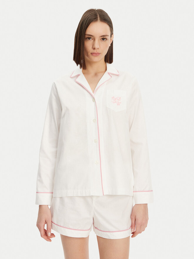 LAUREN RALPH LAUREN LAUREN RALPH LAUREN Pižama ILN12417 Bela Relaxed Fit