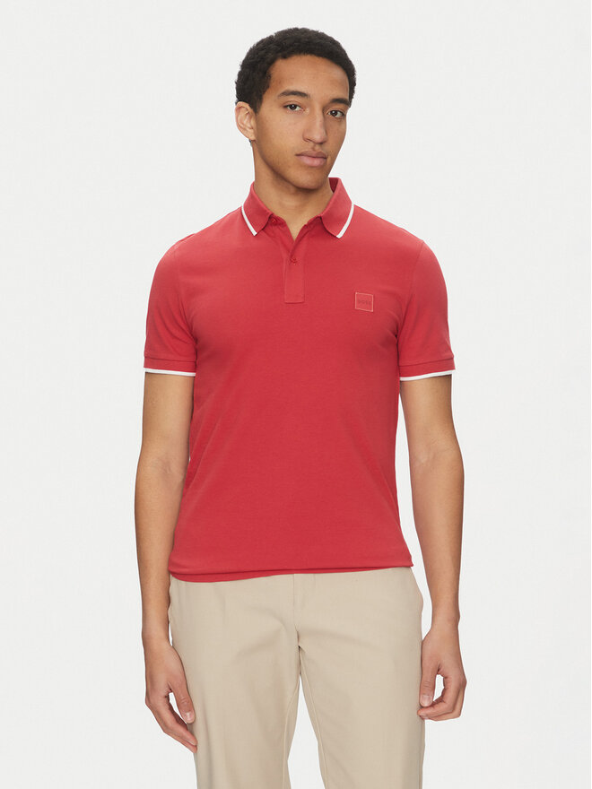 BOSS BOSS Poloshirt Passertip 50507699 Rot Slim Fit