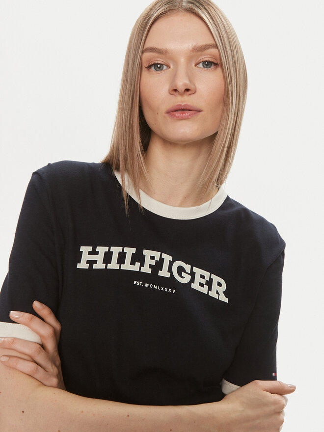 Tommy Hilfiger Tommy Hilfiger Póló Monotype WW0WW41208 Sötétkék Regular Fit