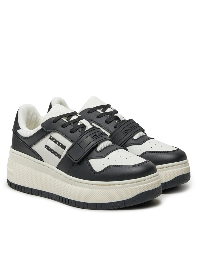 Tommy Jeans Снікерcи Tommy Jeans Tjw Retro Basket Flatform Velcro EN0EN02573 Чорний