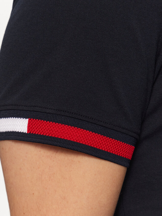 Tommy Hilfiger Tommy Hilfiger Póló Global Stripe MW0MW38078 Sötétkék Regular Fit