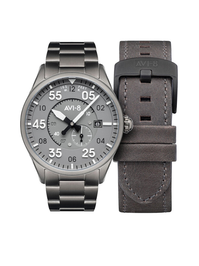 AVI-8 Uhr AVI-8 Spitfire Type 300 Automatic AV-4073-44 Silberfarben