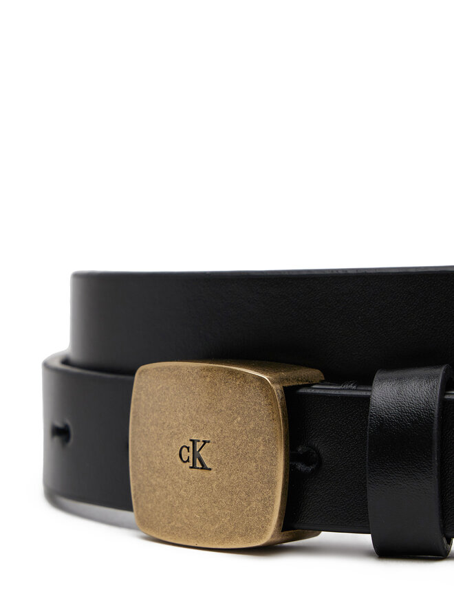 Calvin Klein Jeans Pasek Damski Calvin Klein Jeans Casual Plaque Buckle 20Mm LV04K7007G Czarny