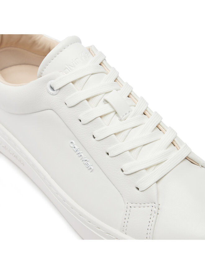 Calvin Klein Sneakersy Calvin Klein Cupsole Lace Up W/Ml Lth HW0HW02119 Bílá