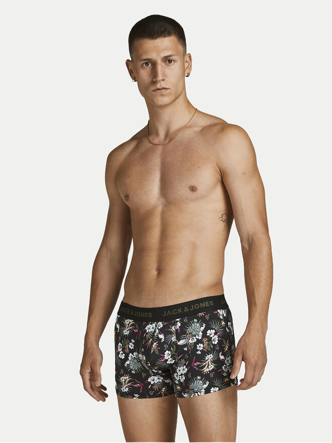 Jack&Jones Jack&Jones Σετ μποξεράκια 3 τμχ Flower 12194284 Μαύρο