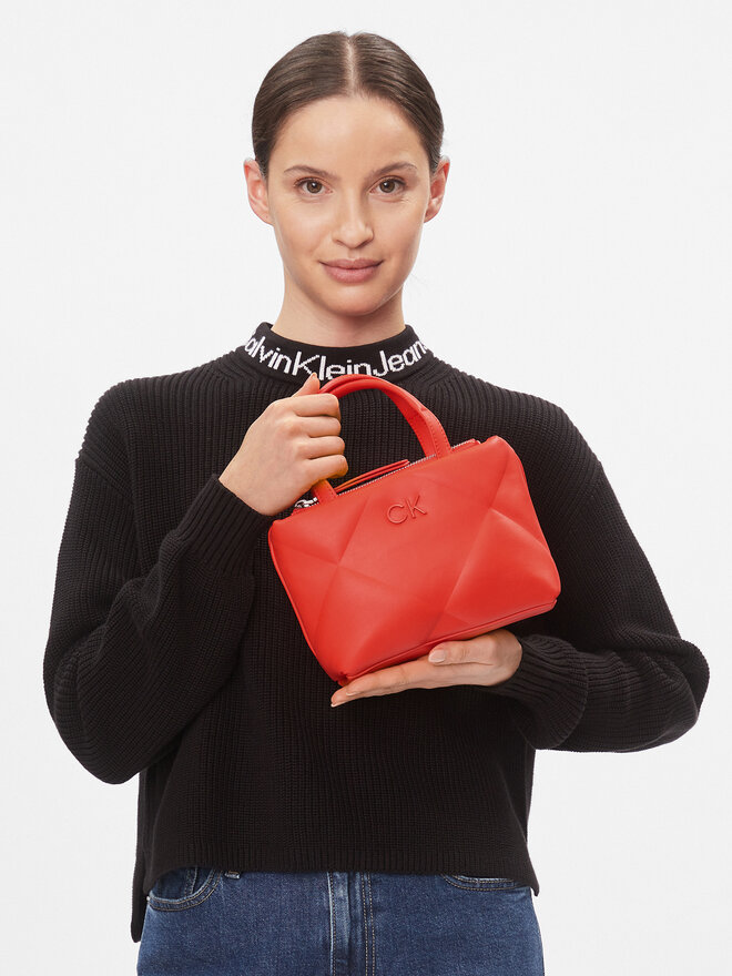 Calvin Klein Bolso Calvin Klein Re-Lock Quilt Tote Mini K60K611340 Naranja