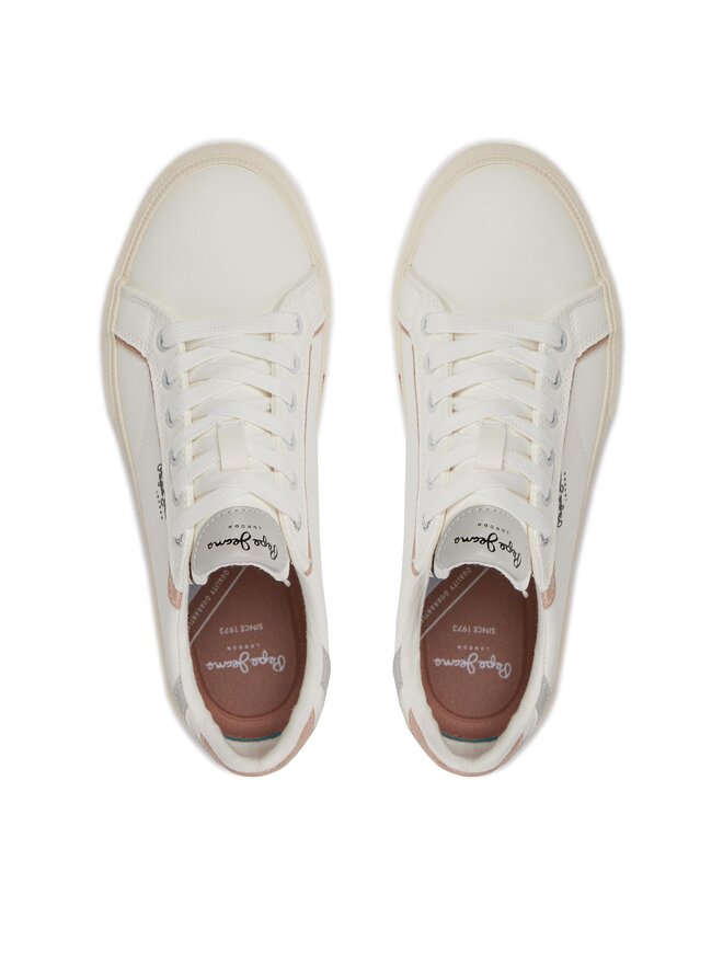 Pepe Jeans Sneakersy Pepe Jeans Kenton Mix W PLS31560 Bílá