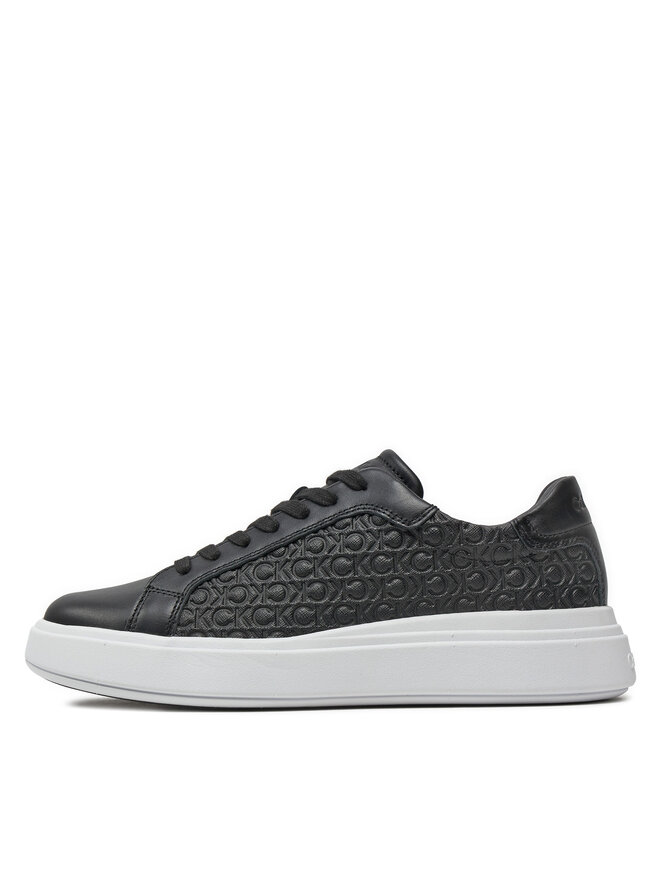 Calvin Klein Sneakers Calvin Klein Low Top Lace Up Lth Mono HM0HM01498 Nero