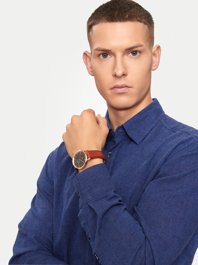 Daniel Wellington Hodinky Daniel Wellington Classic Multi-Eye St Maves Amber DW00100707 Hnědá