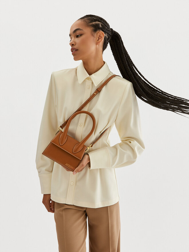 JACQUEMUS Geantă JACQUEMUS Le Chiquito Moyen 213BA002-3072 Maro