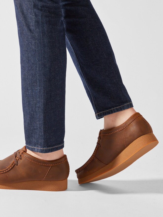 Clarks Mokasíny Clarks Wallabee Evo 261728197 Hnedá