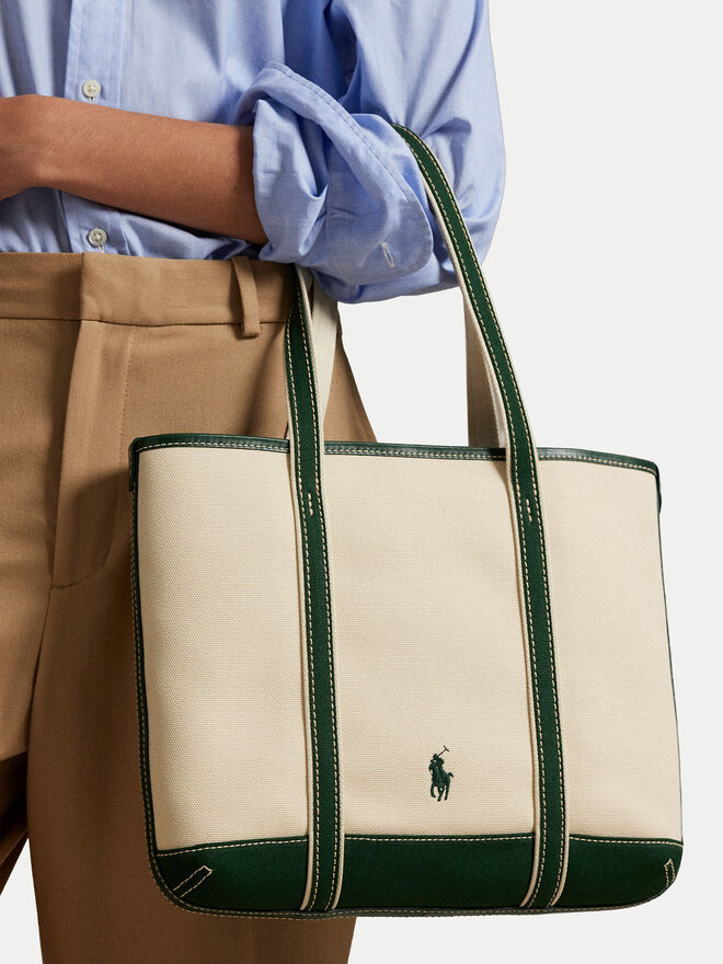 Polo Ralph Lauren Ročna torba Polo Ralph Lauren 428973078001 Écru