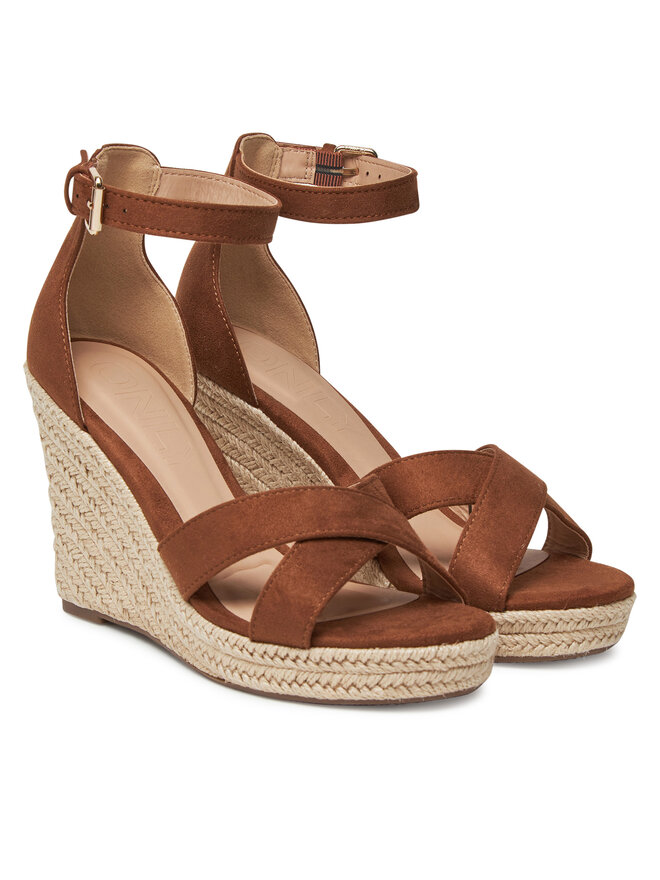 ONLY Shoes Espadrilky ONLY Shoes Onlamelia-18 Mf Wedge 15335555 Hnědá