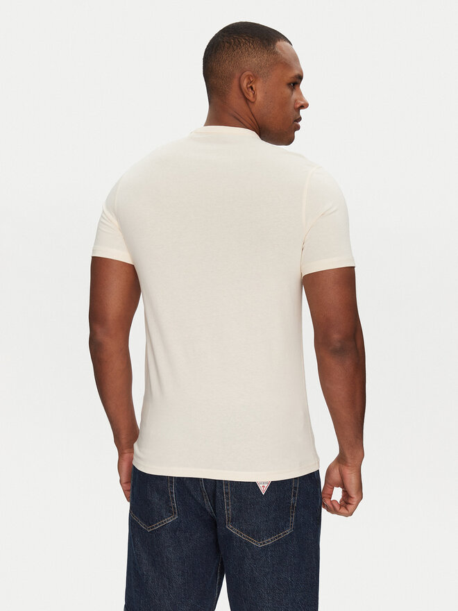 Guess Guess Marškinėliai M5GI07 I3Z14 Écru Slim Fit