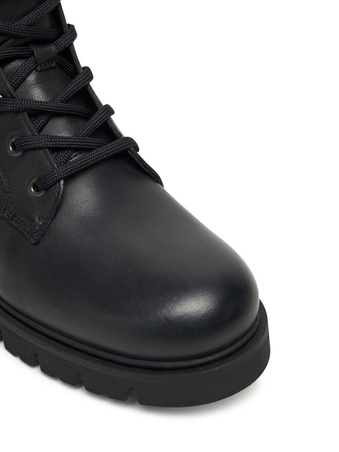 Tommy Jeans Черевики туристичні Tommy Jeans Tjw Lace Up Leather Boot EN0EN02824 Чорний