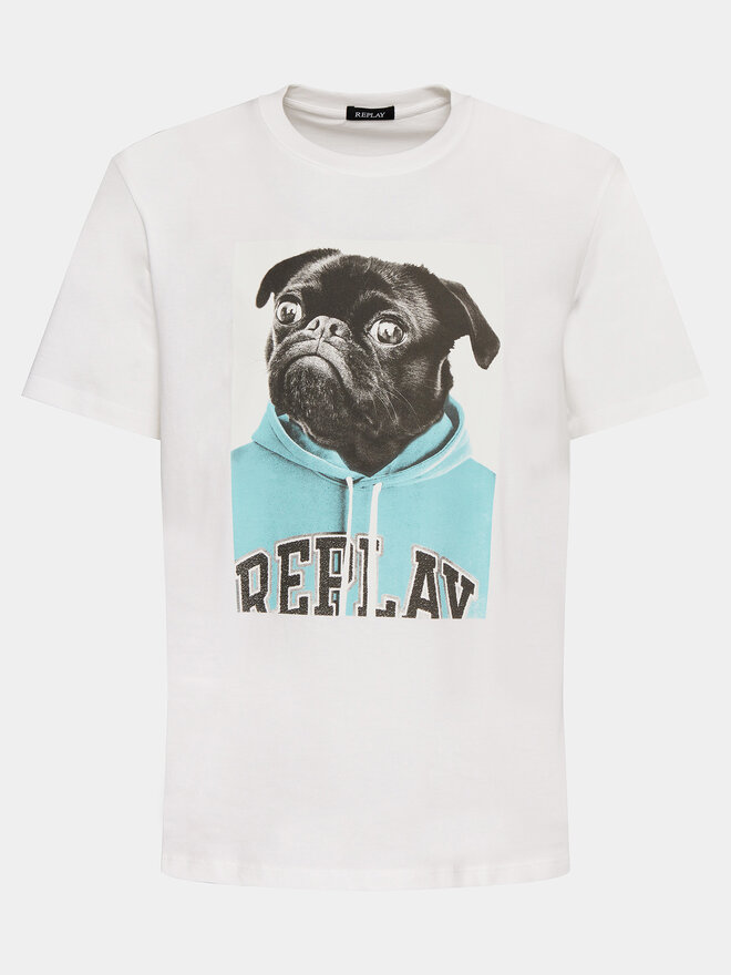 REPLAY Replay Marškinėliai M6808.000.22662 Balta Regular Fit