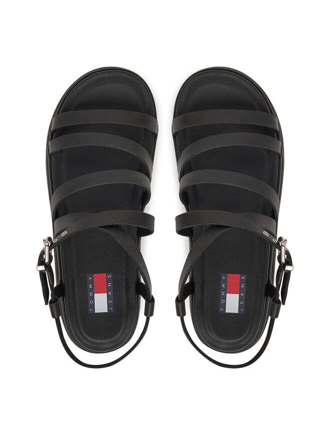 Tommy Jeans Sandalen Tommy Jeans Tjw Wedgy Strappy Sandal EN0EN02756 Schwarz