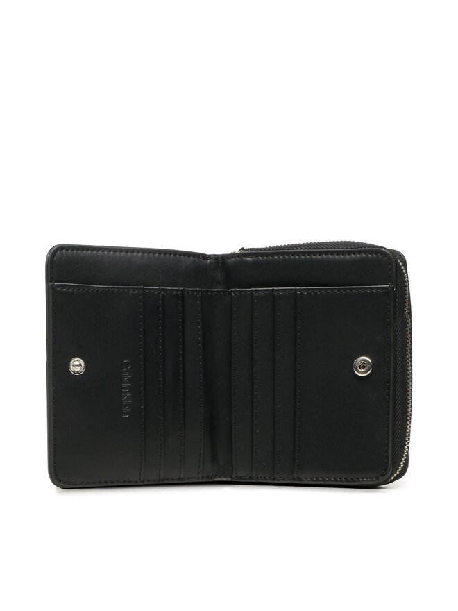 Calvin Klein Mały Portfel Damski Calvin Klein Ck Must Z/A Walle W/Flap Md K60K610300 Czarny